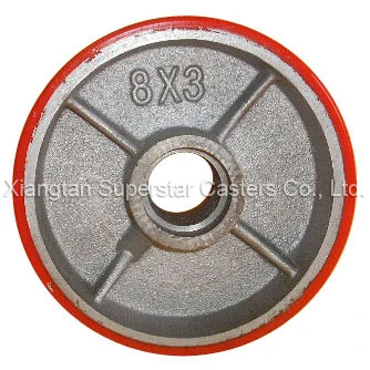 5000kg 5ton 16&quot;X4&quot; PU Cast Iron Super Heavy Duty Dual Wheels Universal Caster