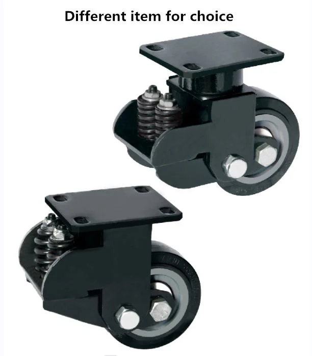 4/5/6/8 Inch PU TPR PVC Nylon TPE Np Cast-Iron Caster Wheels in Black Color with Large Loading Capacity