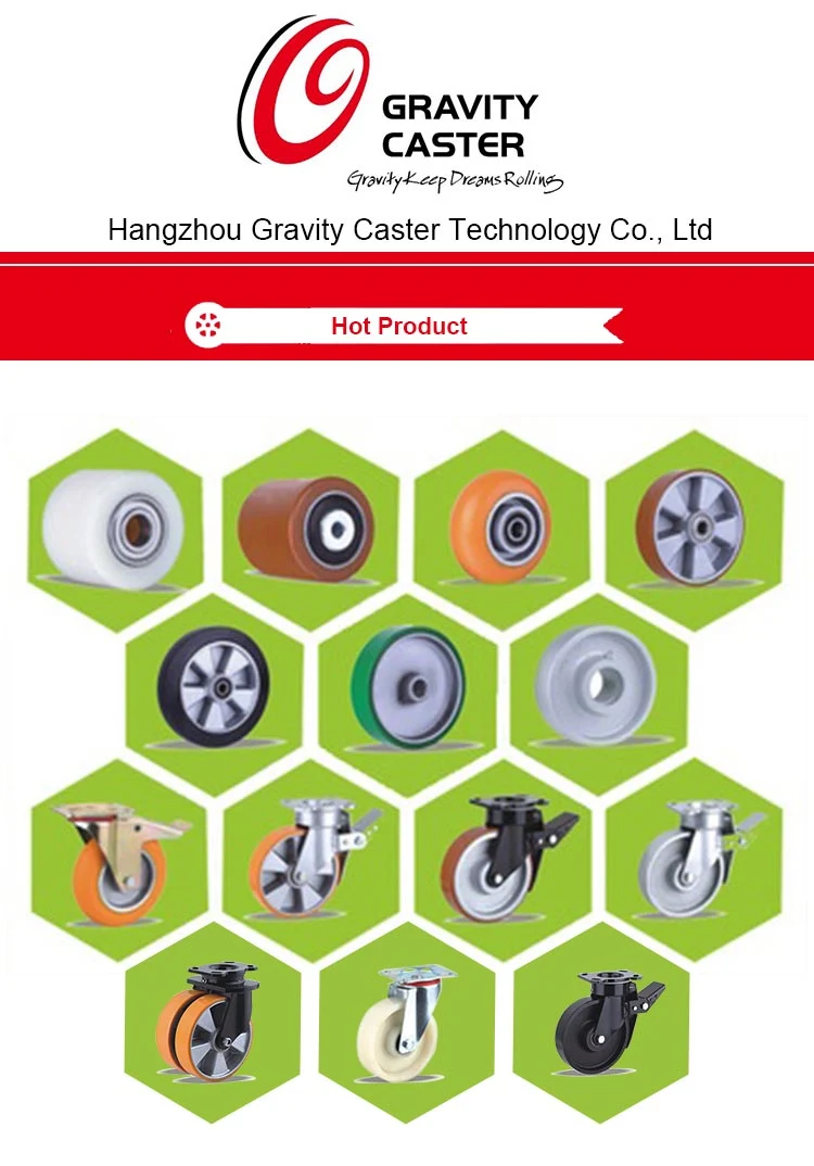 Heavy Duty Cast Iron Wheels with Plain Roller Bearing Polyurethane Wheel