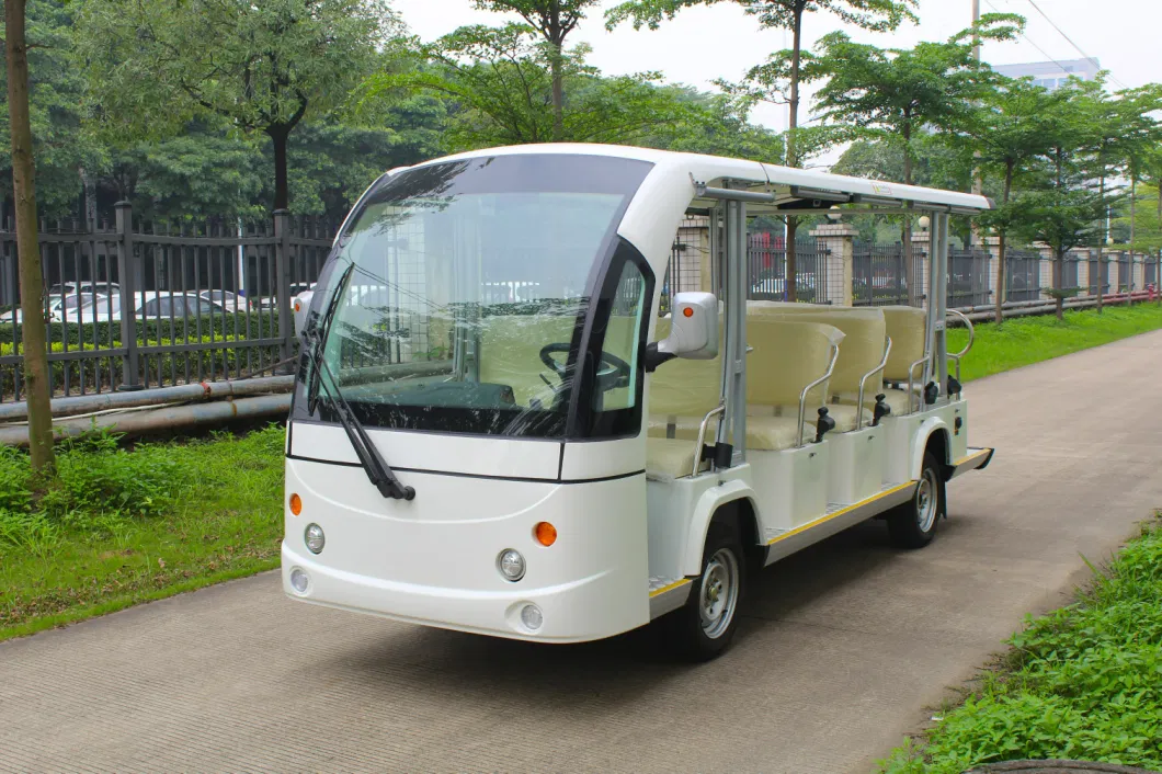 China Factory New Products 4 Wheel Cart 14 Seats Electric Mini Bus Sightseeing Shuttle Bus Wholesale Low Price for City School Transportation (DN-14M)