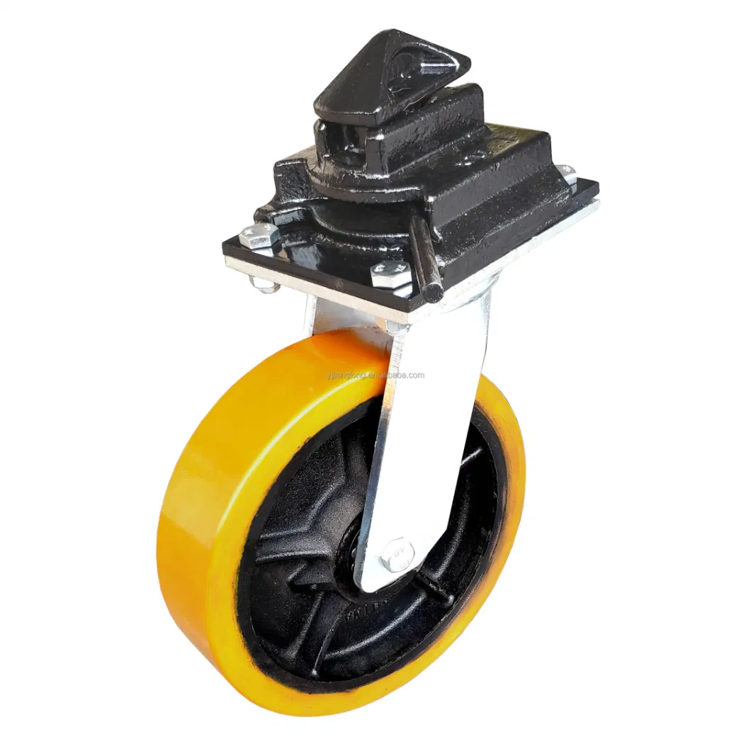 6X3 PU on Cast Iron Super Heavy Duty Container Casters