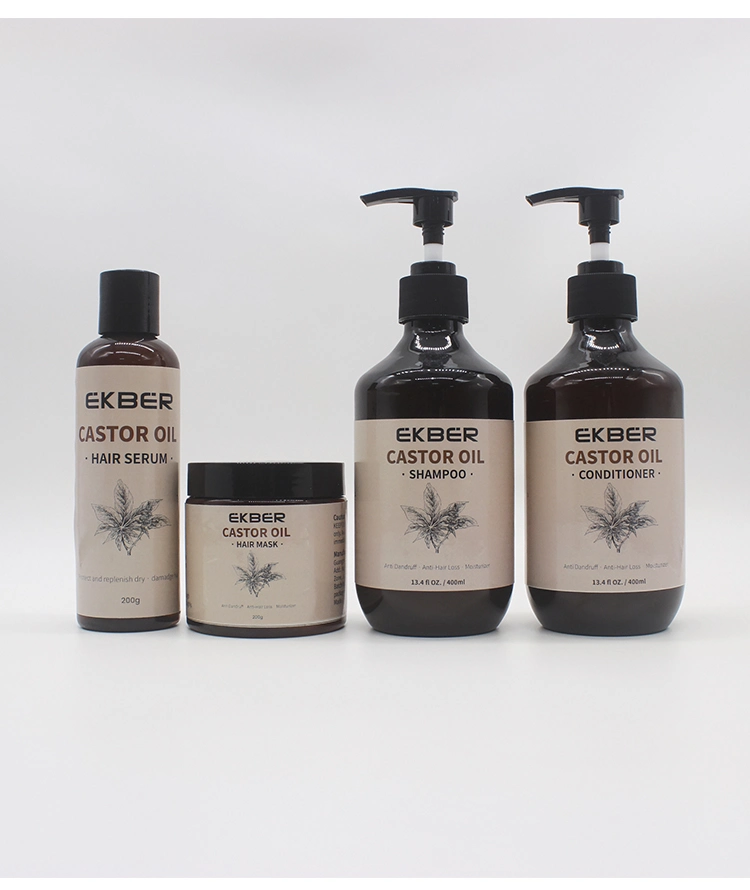 Sulfate Free Custom Castor Oil Organic Dry Curly Hair Care Set