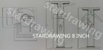 Stardrawing Anti Rust 304 Stainless Steel Floor Lock Castor Wheel