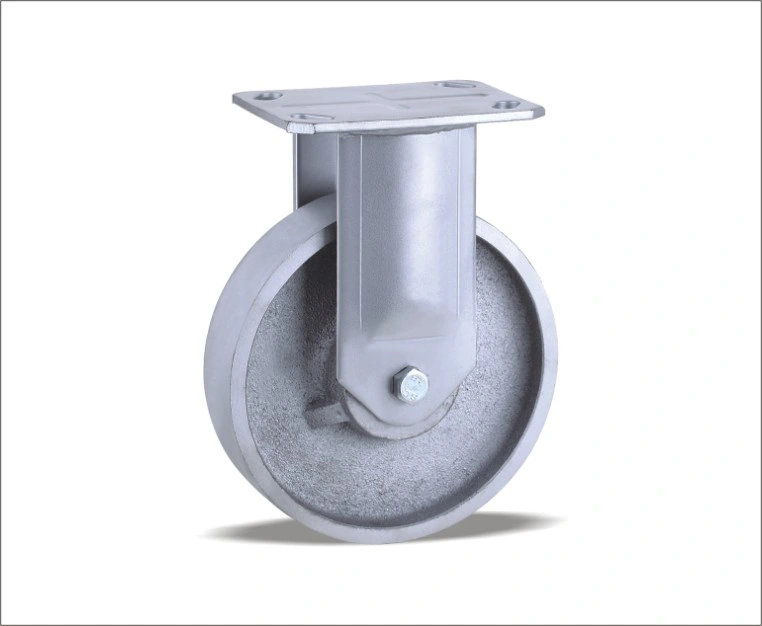 Swivel Caster with PU Wheel Body Made of Grey Cast Iron and a High-Quality Polyurethane Welded Steel Twin Wheel Castors