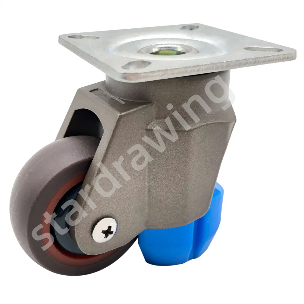 Stardrawing Retractable Leveling Casters Wheels 50 to 110 Kg Load Mini Type