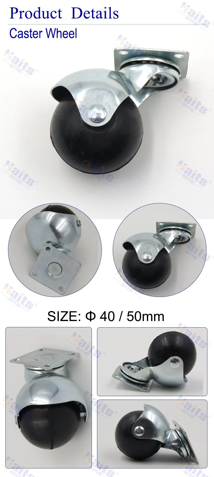 Rubber Caster Wheel Swivel Caster Wheels Fishing Hand Caster