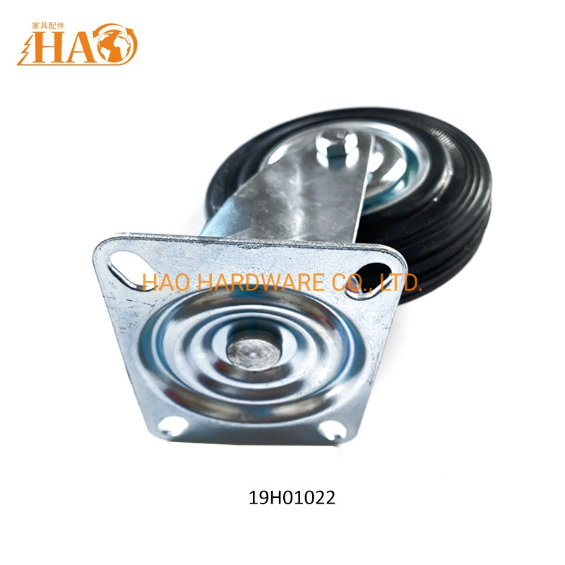 Customized Industrial Rubber Wheel Heavy Duty Swivel Caster Wheel Without Brake