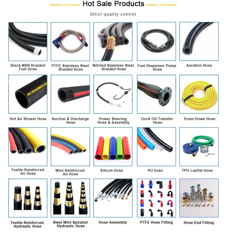 Top Factory Super Long Service Life Industrial High Pressure Hydraulic Braided Rubber Hose Water Oil Air Flexible Steel Rubber Hose