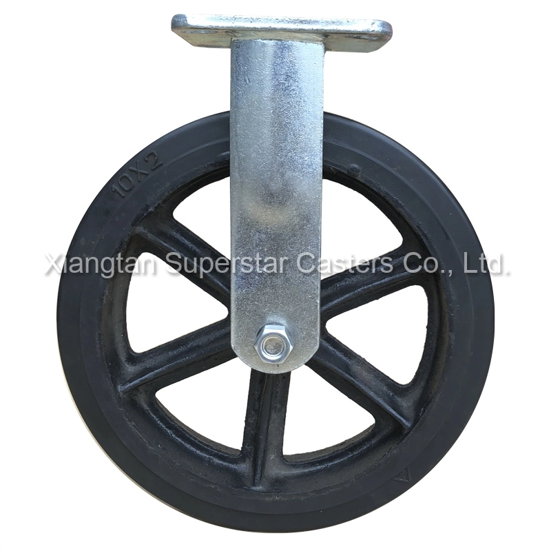 High Quality Medium Heavy Duty Swivel Rigid Rubber Caster Wheel