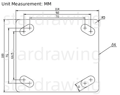 Stardrawing 4/5/6 Inch PP Caster Wheels Plastic Caster