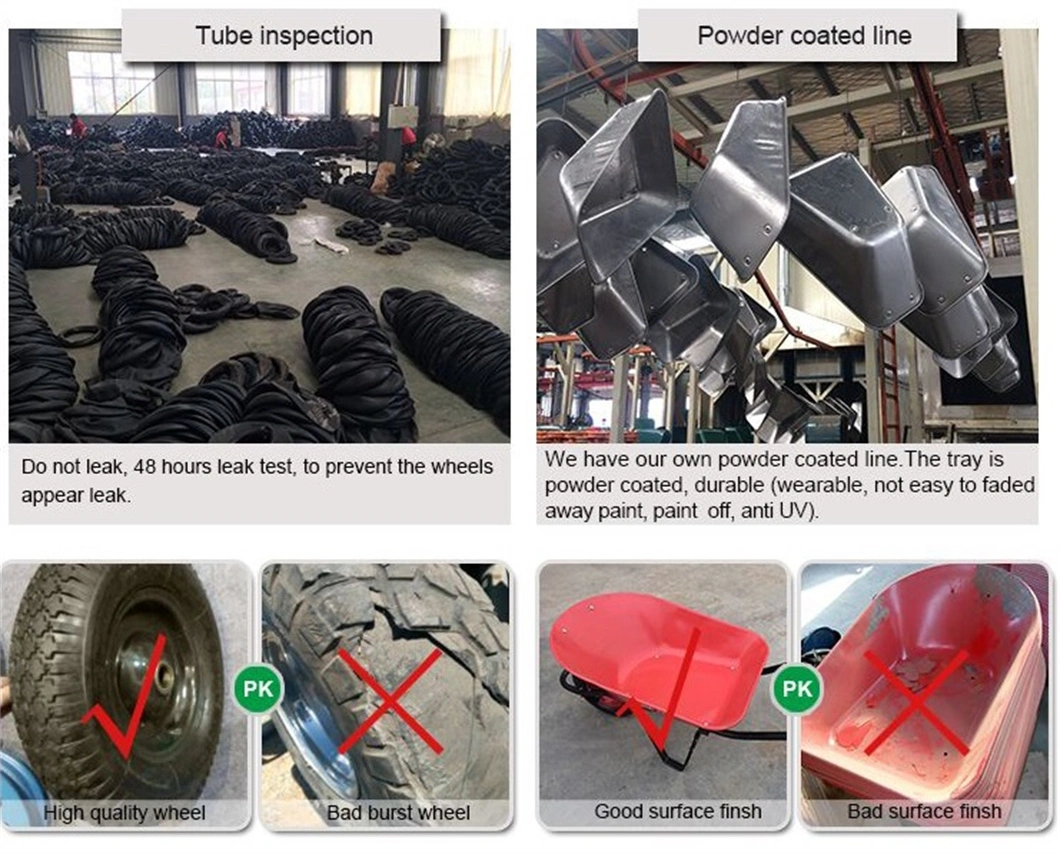 Heavy Duty 120kg 60L Industrial Steel Trolley Construction and Building Wheelbarrow