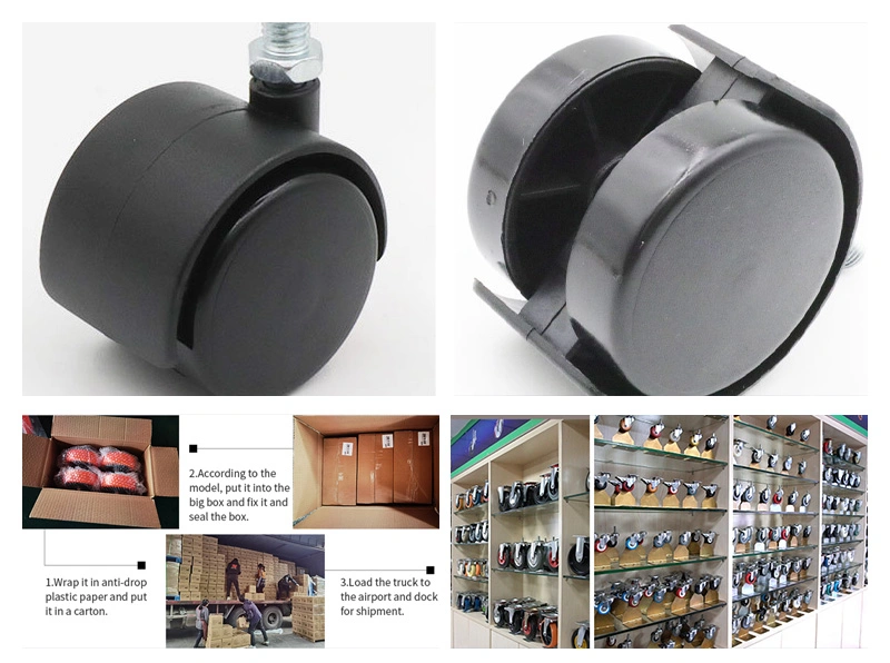 Office Chairs Castor Small Furniture Cabinet Caster Wheel Rubber Wheel Cabinet Brake Plastic Caster