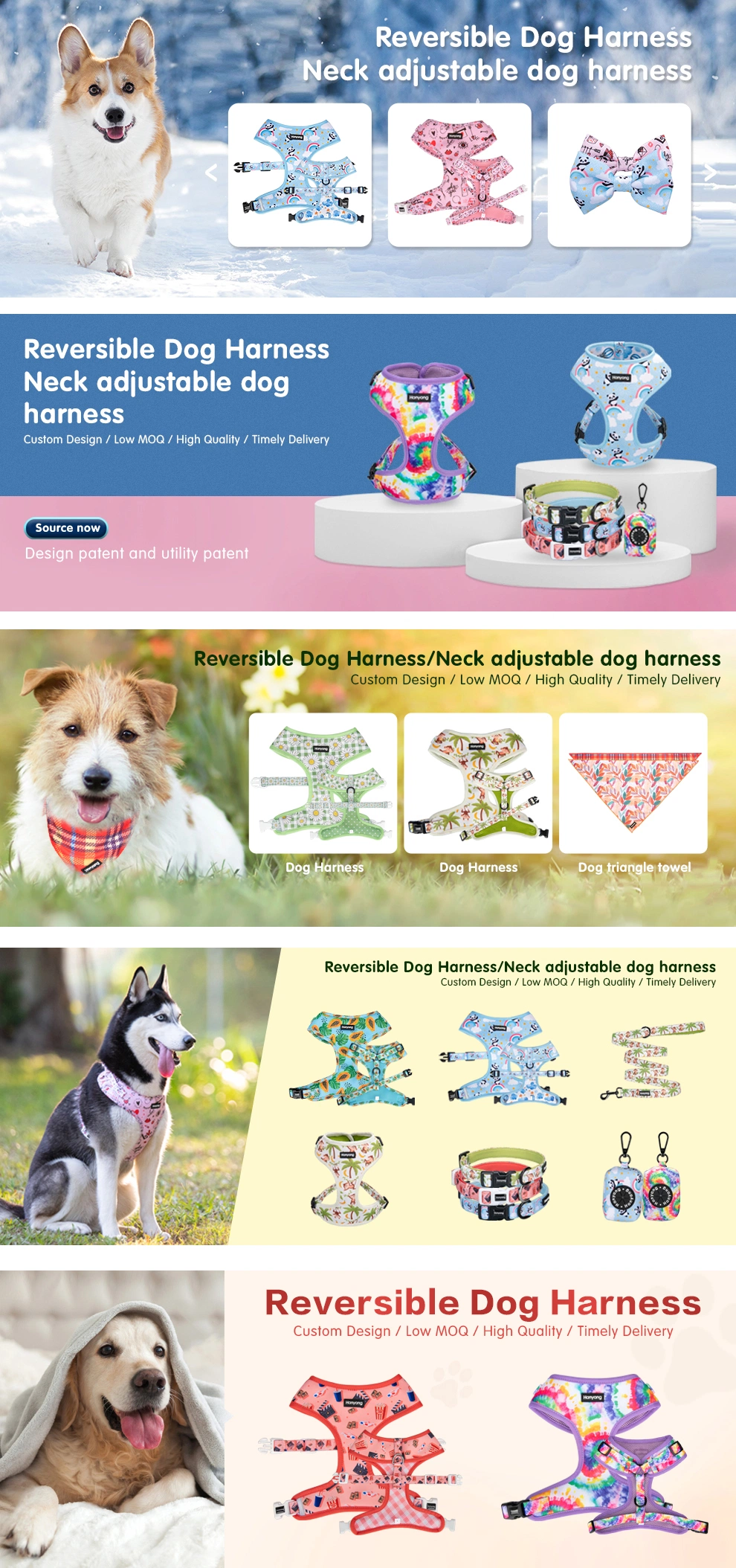 Hanyang Blue Yellow Customized Accessories Claming Bed Dog Harness Manufacture Pet Supply OEM Pet Bed