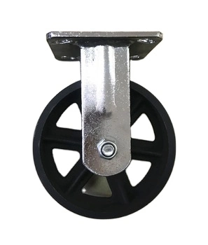 Industrial Anti-Wear High Quality 4&quot; Cast Iron Fixed Caster Wheel for Trolley Cart/ Foklift / Commercial Plant (ISO)
