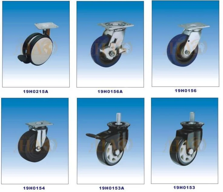 Customized Industrial Rubber Wheel Heavy Duty Swivel Caster Wheel Without Brake