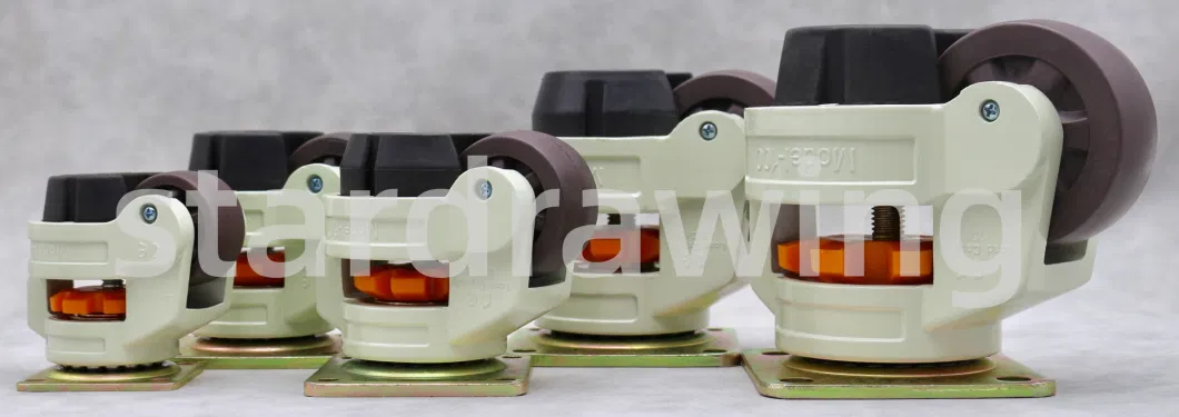 Stardrawing Leveling Caster Wheels Footmaster Casters with Leveling Feet Options