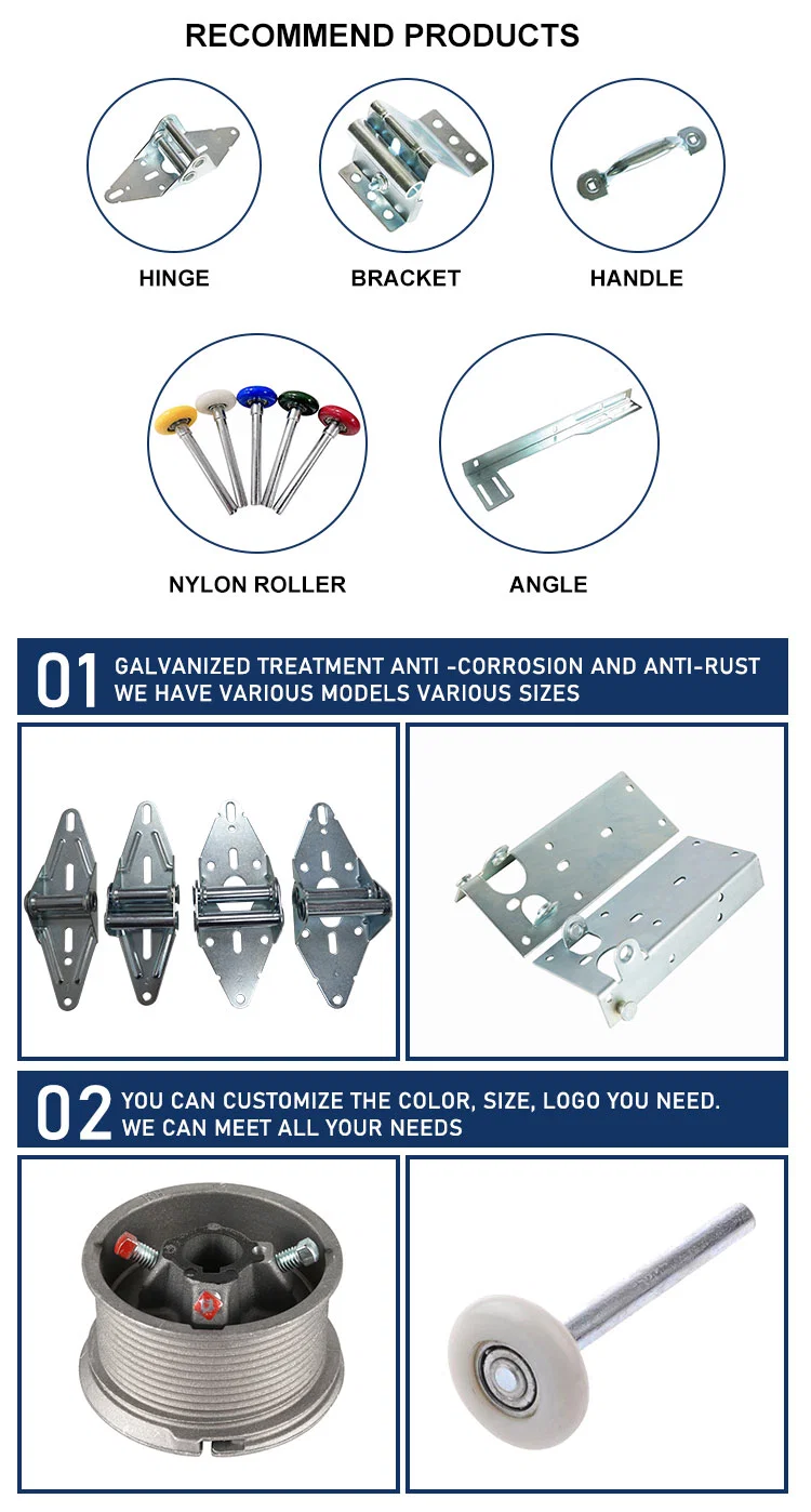 Tilt up Automatic Residential Garage Overhead Hardware Box Kits Industrial Sectional Roller Garage Door Hardware Components