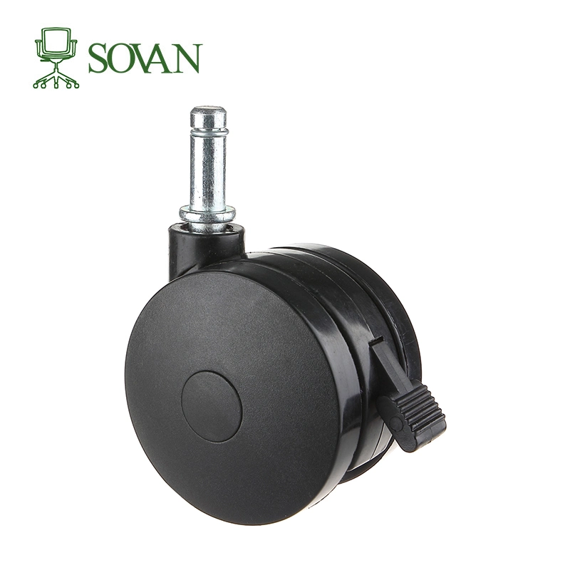 Stainless Steel Hoock Black Wheel Casters for Office Chairs