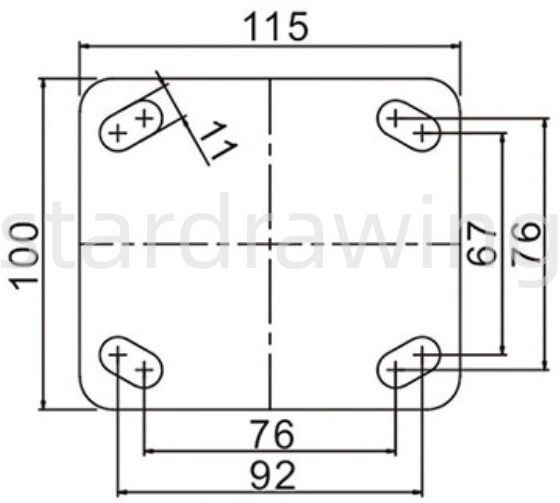 Stardrawing 250kg Swivel TPR Tread Stainless Steel Caster Wheel