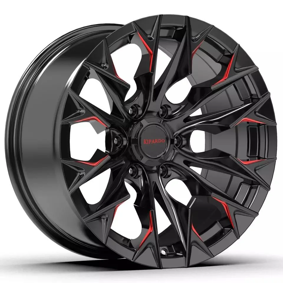 Kipardo 17 18 20 Inch 5X114.3 6X114.3 5X127 6X139.7 5X139.7 for Truck SUV Pickup Customized Color and Logo off-Road 4X4 Car Alloy Rims Wheels