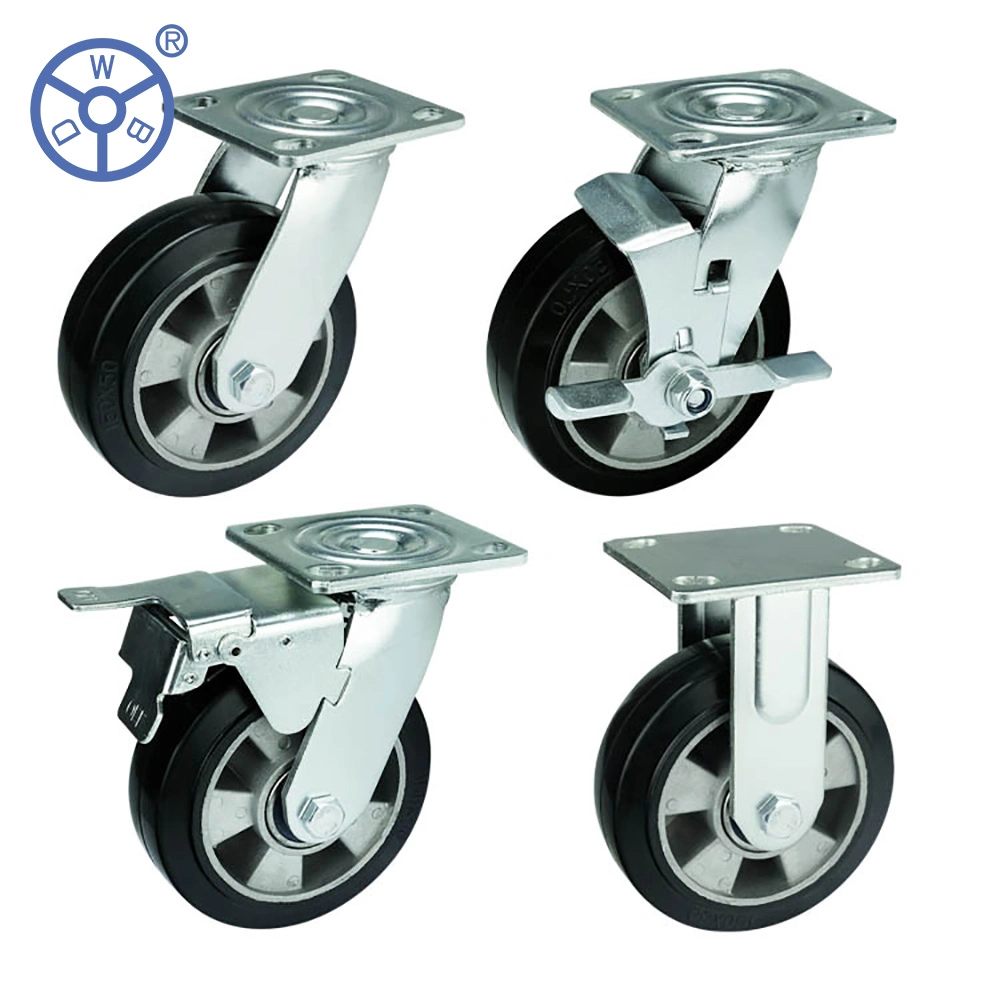 Heavy Duty Swivel Rubber Aluminium Castor Wheels 150mm