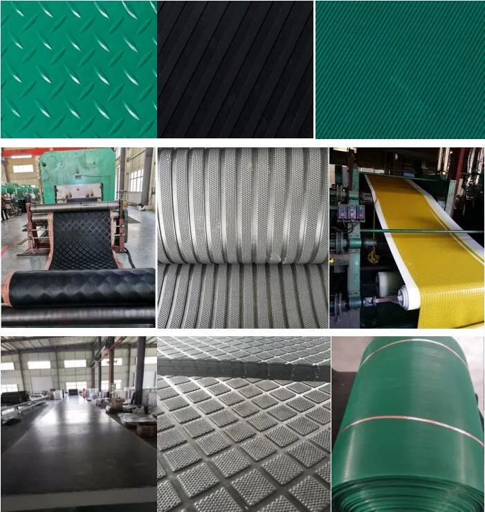 OEM Factory Supply SBR Industrial Circular Stud Natural Roll Rubber Products Floor Mat