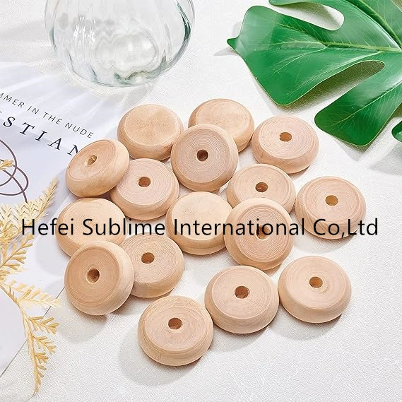 Wood Toy Wheels with Hole for DIY Small Cars Home Decorations 12PCS