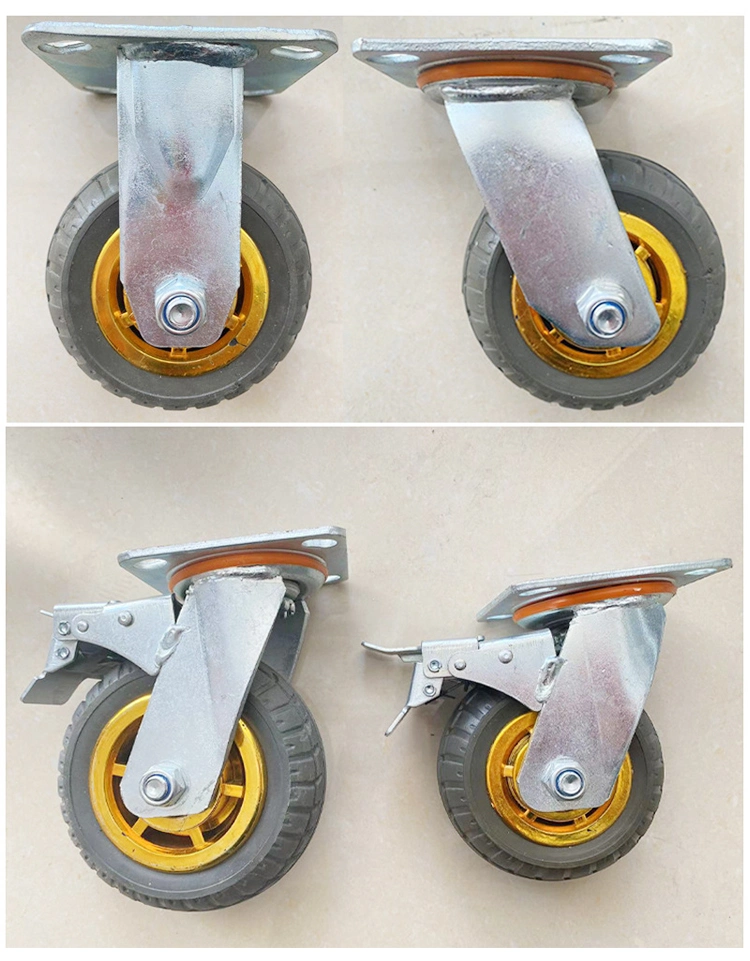 ODM OEM 2 Tons Cast Iron Polyurethane Caster Wheel Super Heavy Duty Extra Heavy Duty 2000kgs Heavy Duty Caster Castor Wheel