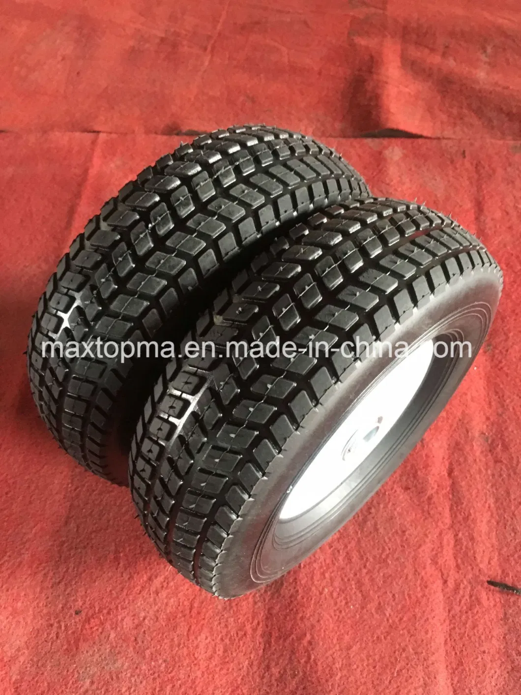 Maxtop Polyurethane PU Foam Flat Free 350-4 Trolley Wheels