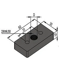 Universal End Connection Plate for Forma Wheel Caster Foot Cup Mounting