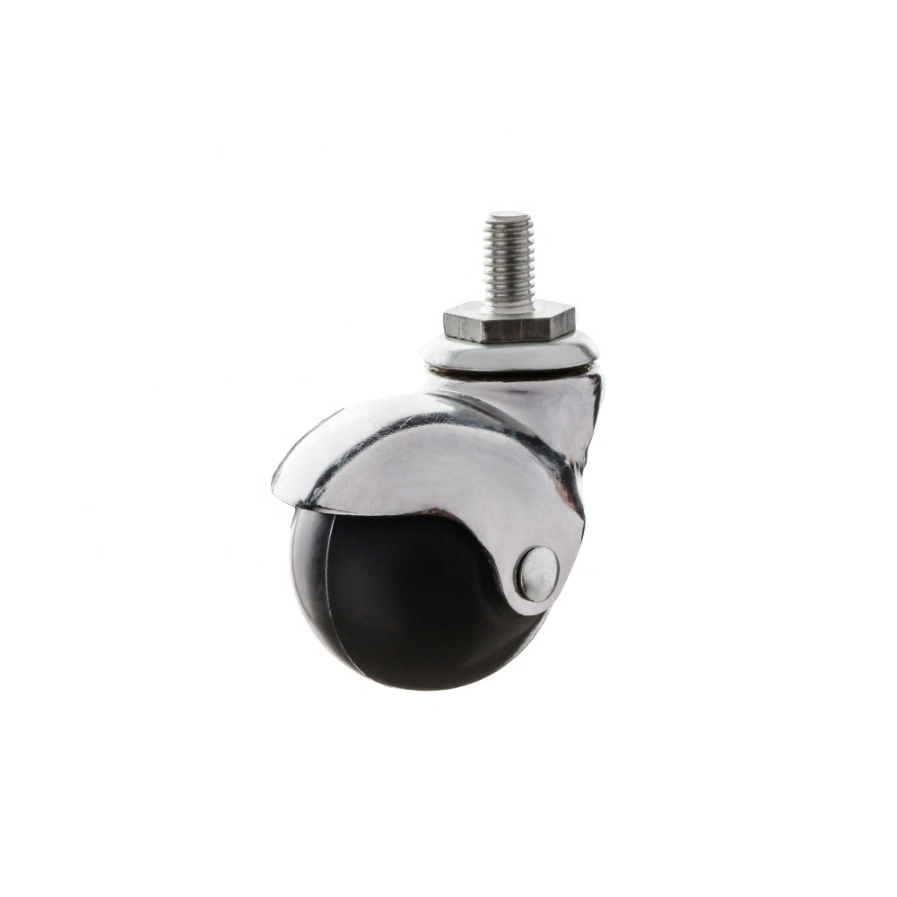 50mm Grey Furniture TPR Ball Caster Chair Wheel Small Swivel Stem Caster