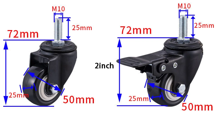 ODM OEM 2 Tons Cast Iron Polyurethane Caster Wheel Super Heavy Duty Extra Heavy Duty 2000kgs Heavy Duty Caster Castor Wheel