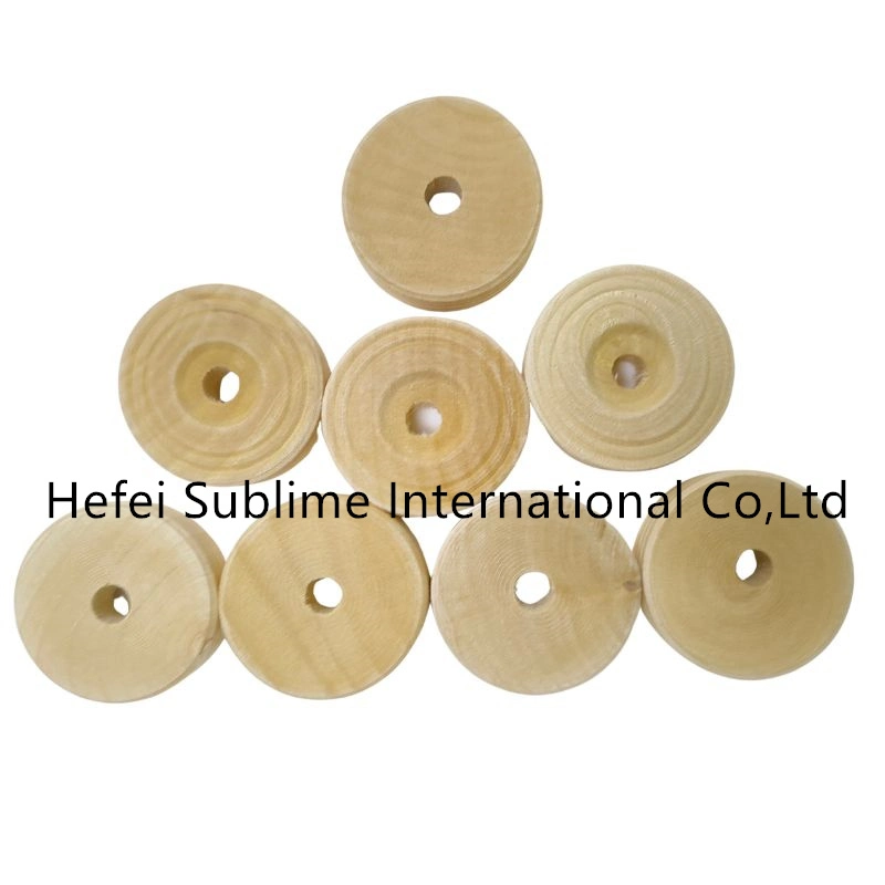 Wood Tread Wheels with Hole, 12PCS