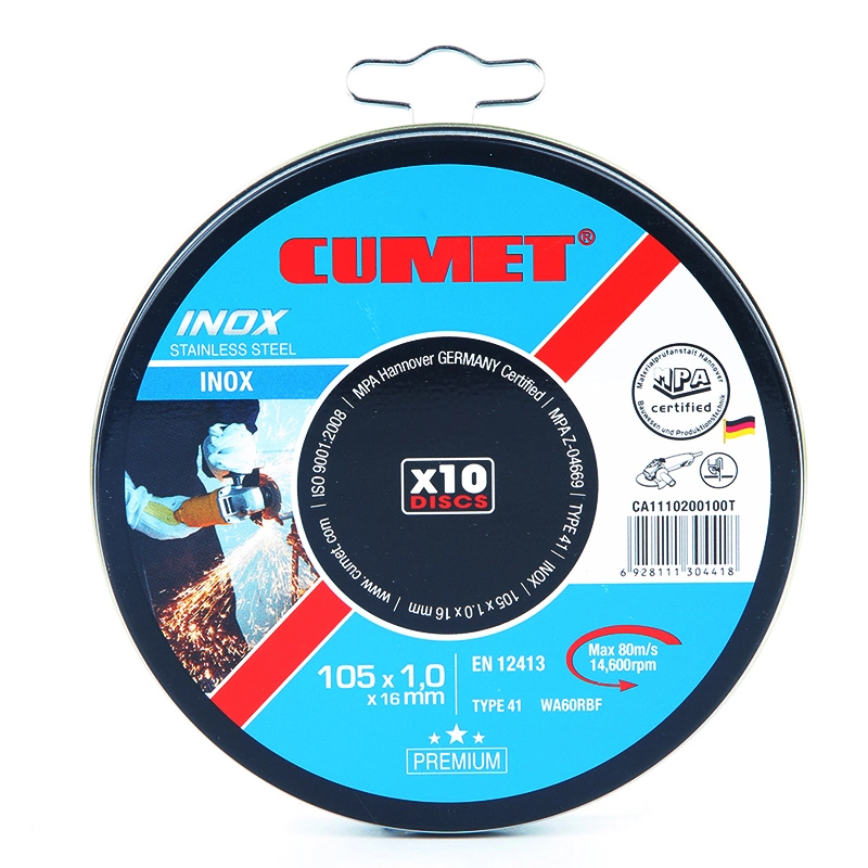 4&quot; Flat Cutting Wheel for Inox in Metal Tin