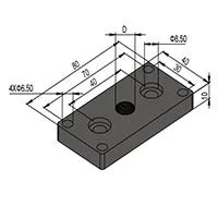 Connecting Plate 4080 Aluminum Profile End Face Connecting Plate Connecting Block Caster Adjusting Foot Support Bottom Plate