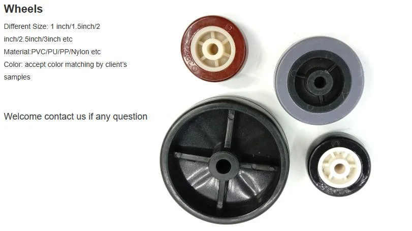 Industrial Caster Wheel for Furniture Black Rubber Medium Duty Caster Wheels