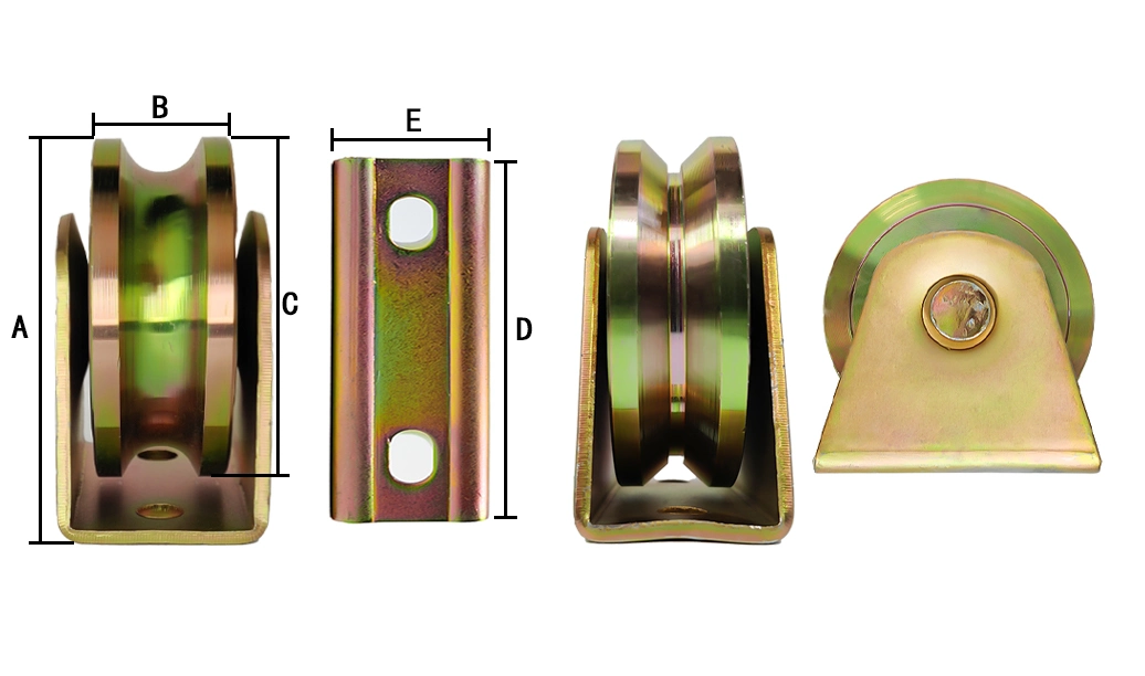 Customized Model Double Bearings Zinc Galvanized Sliding Gate Fence Door Bottom Support Caster Wheel Roller-One Wheel