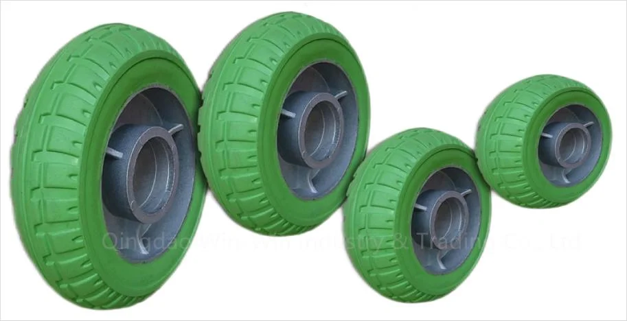 Heavy Duty Aluminum Core Rubber Caster Wheel for Industrial Equipment Truck Cart