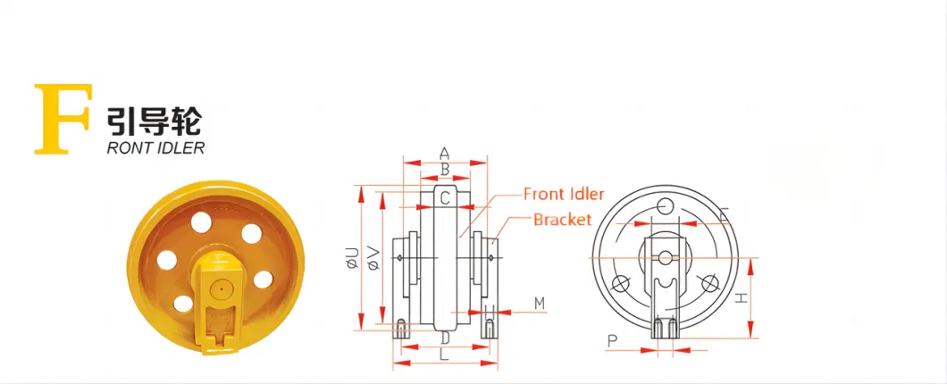 OLA Construction Machinery Parts Manufacturers Guide Wheel Excavator China PC400-6 Spare Metal Track Guide Wheel