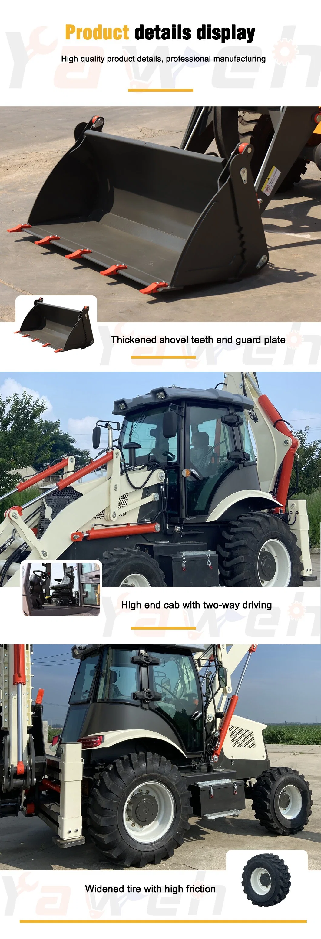 Small Excavator Backhoe Loader Wheel with Backhoe Versatile Powerful and Efficient