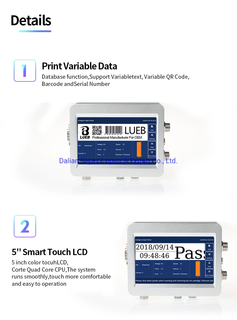 Code Inkjet Printer Batch Coding Machine Hot Sale Manufacturer Supply Industrial Automatic Thermal Bar Hot Product 2021 Electric