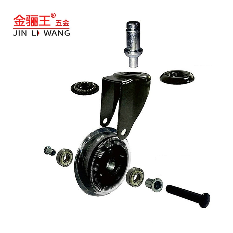 Hot Models 3 Inch 11X22m Rubber Replacement Castors Wheels PU Rollerblade Furniture Office Chair Threaded Stem Caster Wheel