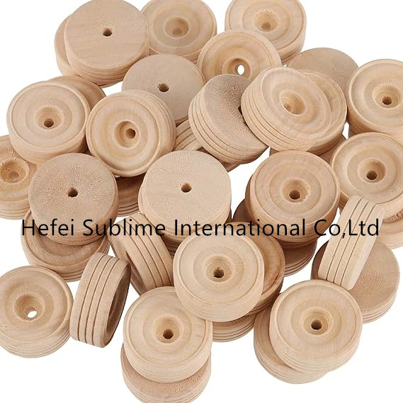 Wood Toy Wheels for DIY Small Cars Home Decorations, 18PCS
