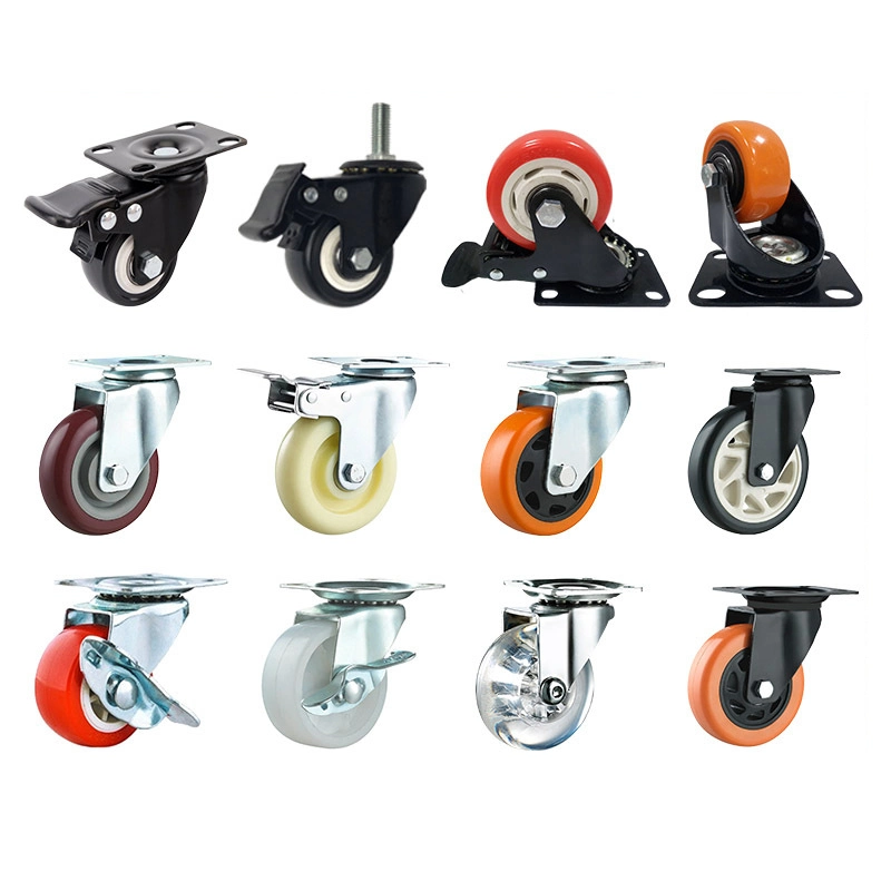 Experienced Factory Hardware Manufacturer Heavy Duty Industry Caster Wheel Hospital Medical Plastic Wheel Fixed Swivel Castor Rotating Brake Industrial Caster