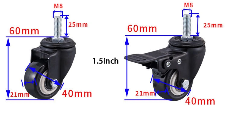 ODM OEM 2 Tons Cast Iron Polyurethane Caster Wheel Super Heavy Duty Extra Heavy Duty 2000kgs Heavy Duty Caster Castor Wheel