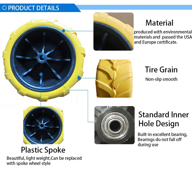 Customization Lawn Mower Wheel Anti-Puncture Polyurethane Foam Rubber Wheels