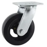 6/8 Inch Industry Trolley Furniture TPR Soft Grey Rubber Plate Swivel Caster Wheels