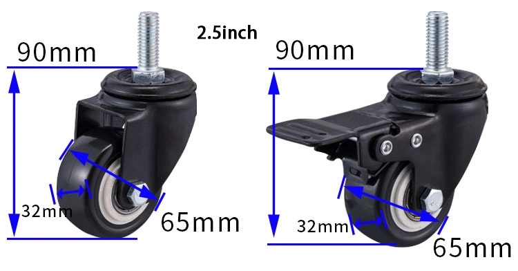 ODM OEM 2 Tons Cast Iron Polyurethane Caster Wheel Super Heavy Duty Extra Heavy Duty 2000kgs Heavy Duty Caster Castor Wheel