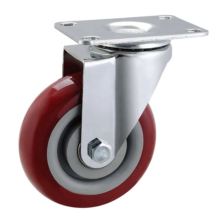 Industrial Heavy Duty Tread Silent Dual Swivel Locking Caster Wheels