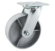 6/8 Inch Industry Trolley Furniture TPR Soft Grey Rubber Plate Swivel Caster Wheels